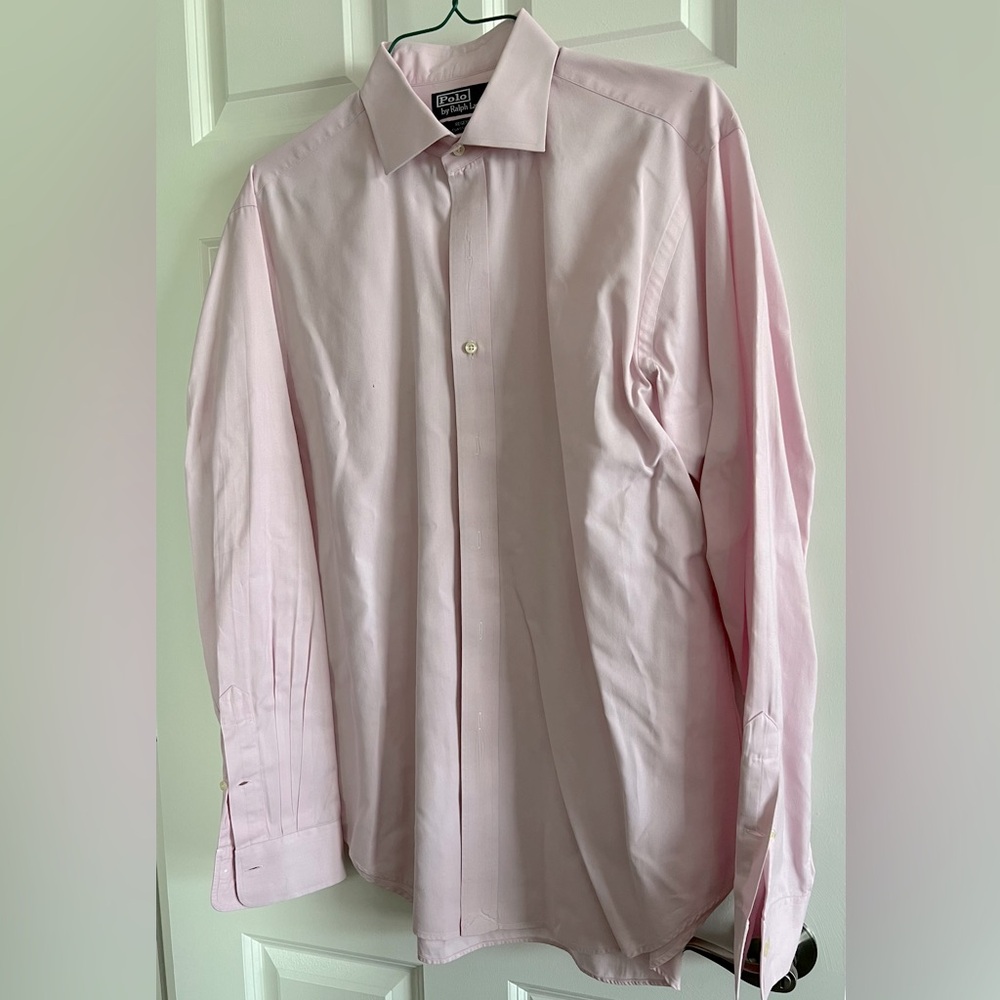 Polo by Ralph Lauren Regent Classic Fit Light Pink Dress Shirt - Size Large/16.5